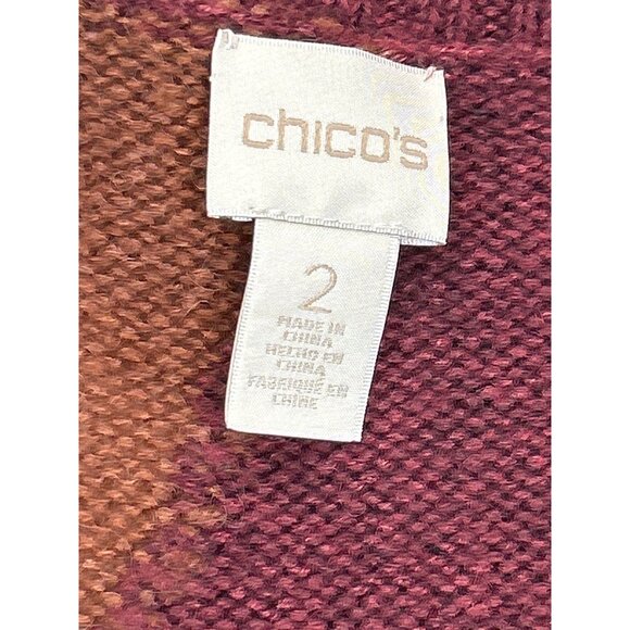 Chico's Biana Cardigan Sweater Womens 2 Color‎ Blocked Duster Long Length - Picture 3 of 6